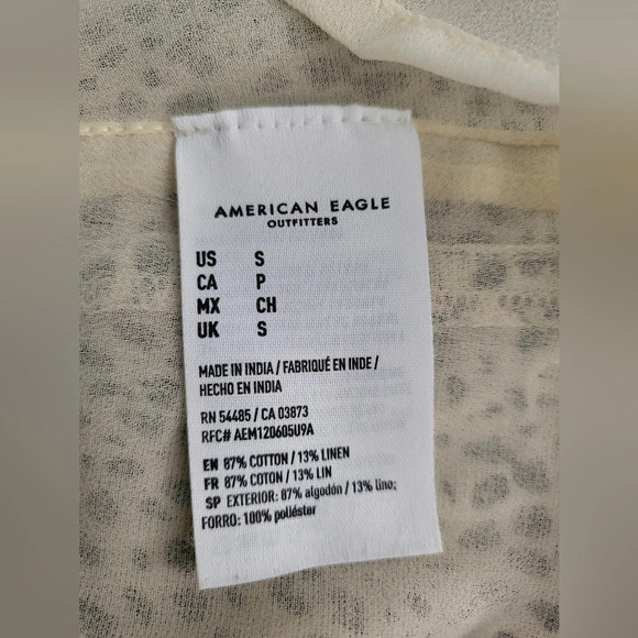 đź’•American eagle cotton and linen blend leopard print dress - Picture 6 of 6